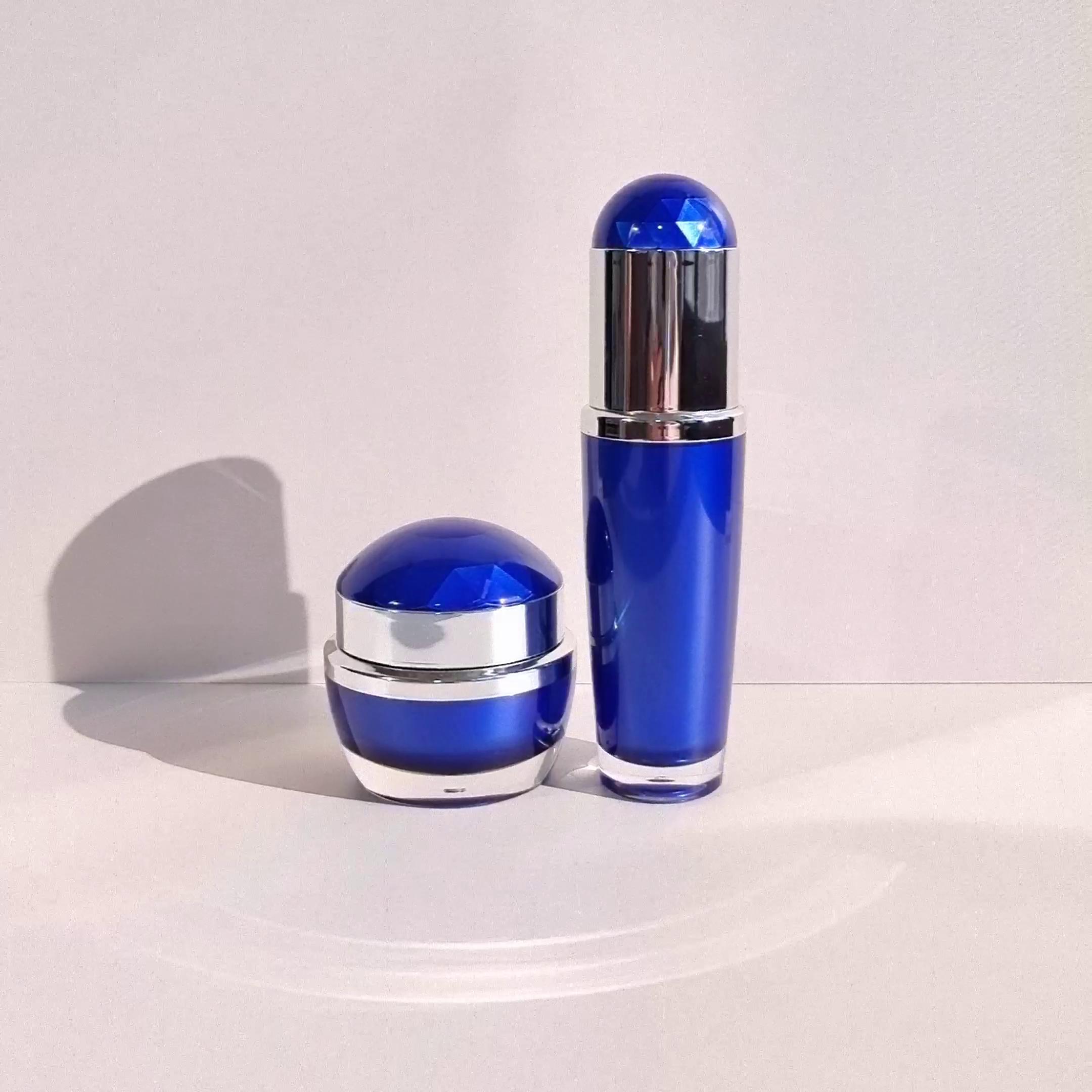Diamond Shiny Design Skincare Packaging Set Acrylic Lotion Bottle LB26