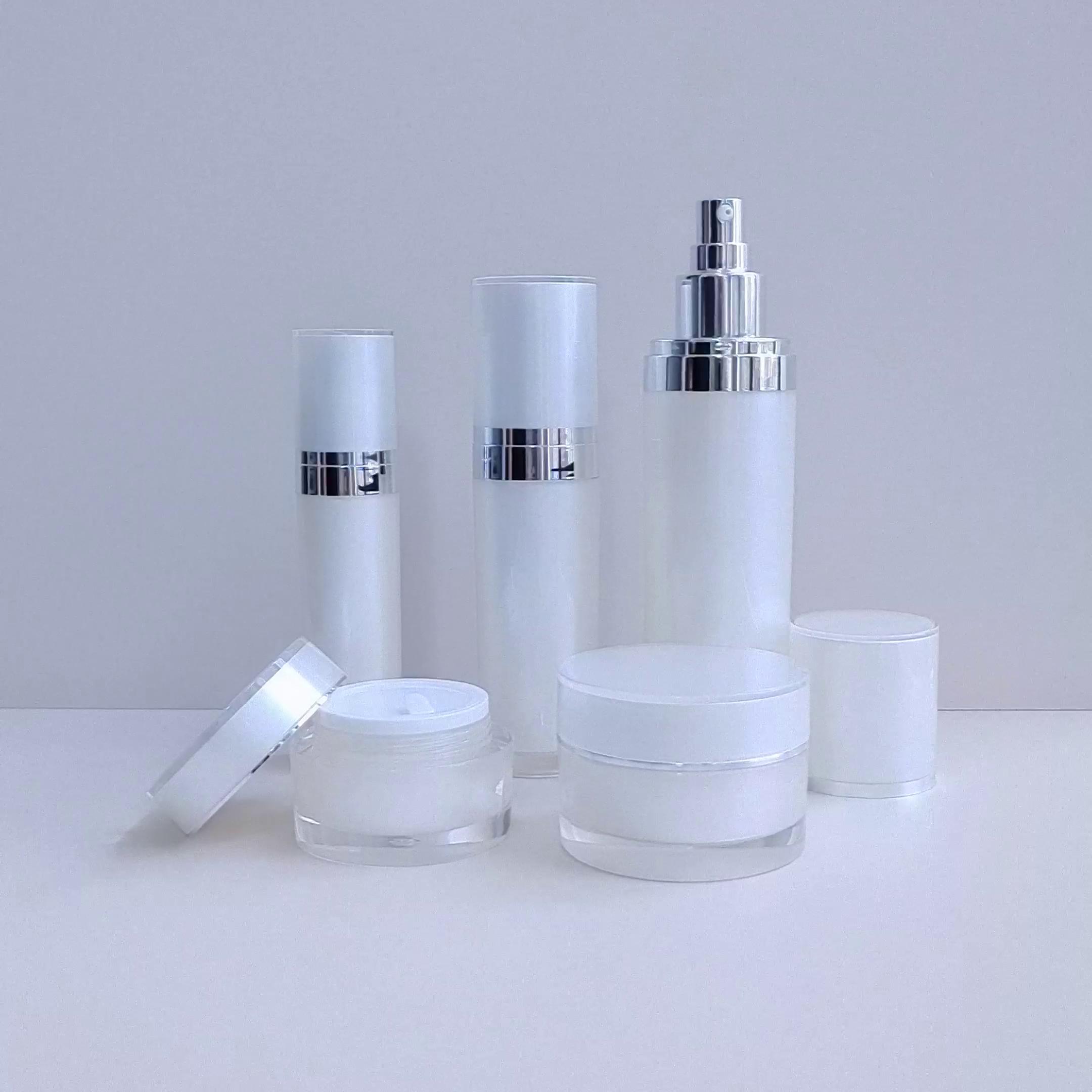 DOPACK Pearl White Skincare Acrylic Lotion Bottle LB23